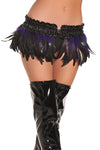 BW1000BL Turkey Exotic Feathers Skirt - Blue